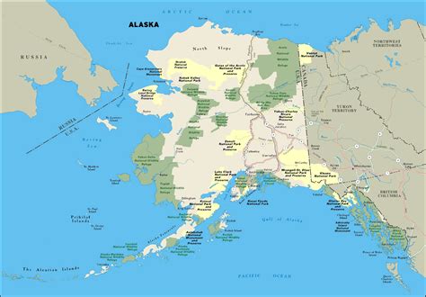 National parks in Alaska map